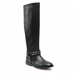 Jackboots Knee High Boots L37 - Tell Me Why S29 Black Black