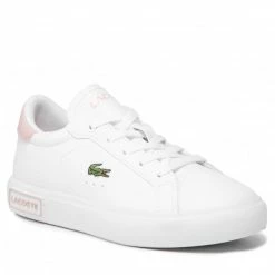 Lacoste Discount Store 7 Laced Shoes Trainers LACOSTE - Powercourt 0721 1 Suc 7-41SUC00141Y9 Wht/Lt Pnk White