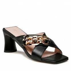 Casual Mules Slides L37 - Give Me Strength S29 Black Black