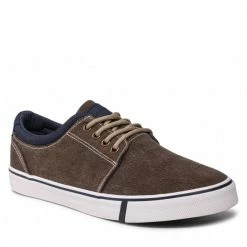 Plimsolls LANETTI - VS21M1026-7 Khaki Brown
