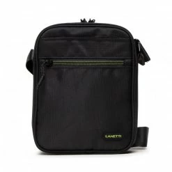 Men's Messenger Bag LANETTI - BMR-S-121-10-08 Black Black