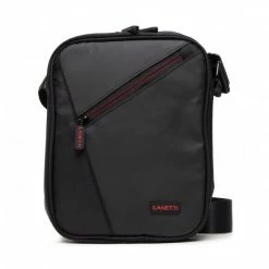Men's Messenger Bag LANETTI - BMR-S-123-10-08 Black Black