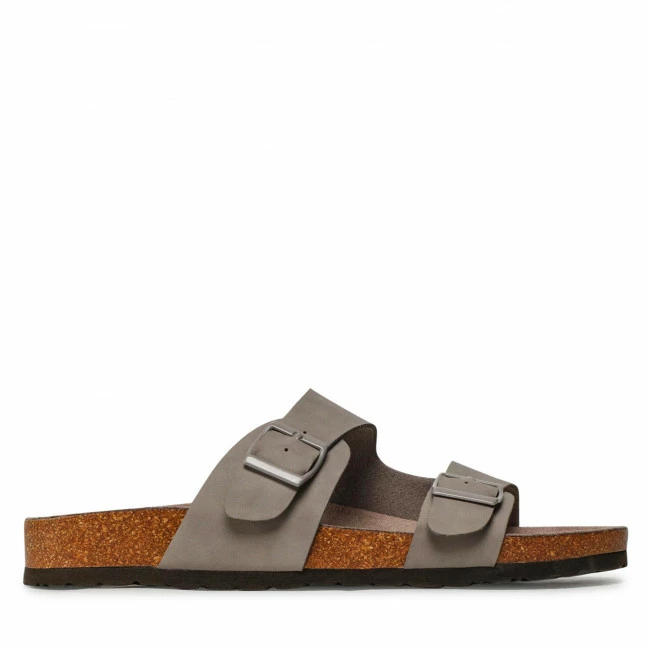 Clogs And Mules Slides LANETTI - MS1123-10 Light Grey Grey 4 Clogs And Mules Slides LANETTI - MS1123-10 Light Grey Grey - Image 2