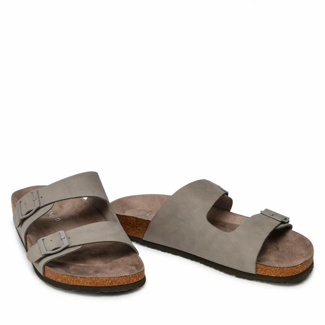Clogs And Mules Slides LANETTI - MS1123-10 Light Grey Grey 7 Clogs And Mules Slides LANETTI - MS1123-10 Light Grey Grey - Image 5