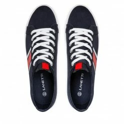 Plimsolls LANETTI - VS21M1017-3 Cobalt Blue Navy Blue -Lacoste Discount Store 07 5904248604875 rz