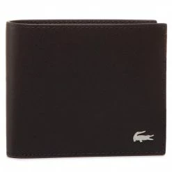 Men's Wallets Large Men's Wallet LACOSTE - Small Billfold NH1115FG Dark Brown 028 Black