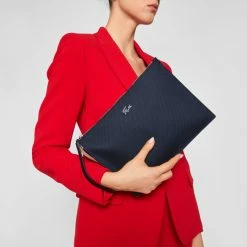 Clutch Bags Handbag LACOSTE - Clutch NF2791AA Black Warm Sand A91 Black -Lacoste Discount Store 3614033832025