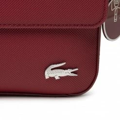 Cross Body Bags Handbag LACOSTE - Flap Crossover Bag NF2770DC Bordeaux 476 C88 Dark Red -Lacoste Discount Store 3614035656278 04 pa