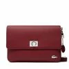 Cross Body Bags Handbag LACOSTE - Flap Crossover Bag NF2770DC Bordeaux 476 C88 Dark Red