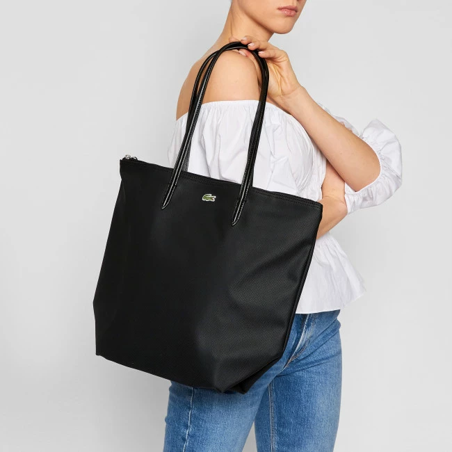 Canvas Totes & Shoppers Handbag LACOSTE - Vertical Shopping Bag NF1890PO Black 000 Black 8 Canvas Totes & Shoppers Handbag LACOSTE - Vertical Shopping Bag NF1890PO Black 000 Black - Image 6