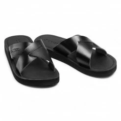Clogs And Mules Slides LANETTI - 808017A Black Black -Lacoste Discount Store 5903698342757 07 rz