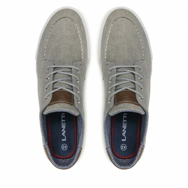 Plimsolls LANETTI - MF1525-1 Light Grey Grey 8 Plimsolls LANETTI - MF1525-1 Light Grey Grey - Image 6